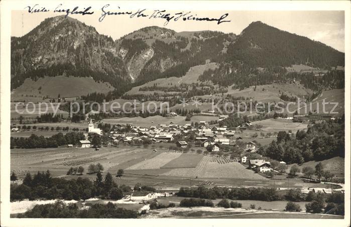 Hindelang Gesamtansicht mit Allgaeuer Alpen