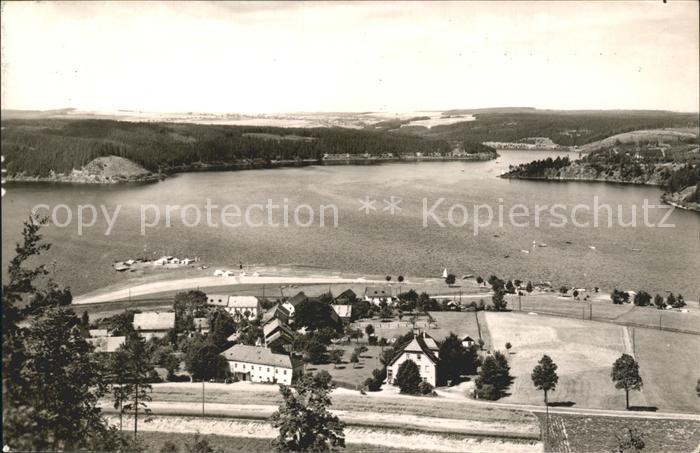Bleilochtalsperre Stausee Fliegeraufnahme