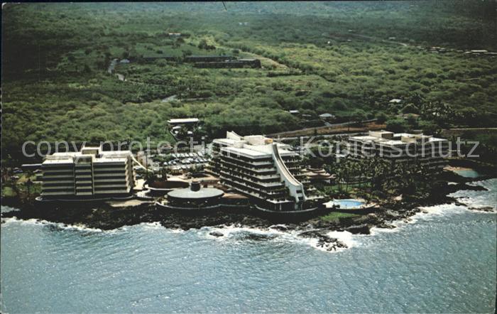 Hawaii US-State The spectacular Kona Hilton on the Orchid Isle Fliegeraufnahme