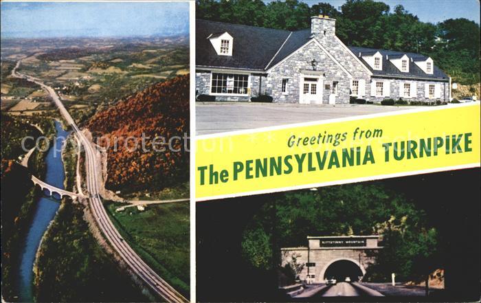 Pennsylvania Turnpike Highway Juniata River Howart Johnsons Restaurant Blue Mt T
