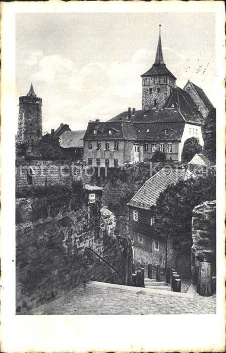 Bautzen Sachsen Fischerpforte mit Michaeliskirche und Alter Wasserkunst