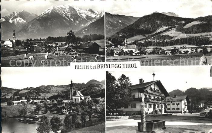 Reith Brixlegg Ortsansicht Panorama Kirche Dorfpartie Brunnen