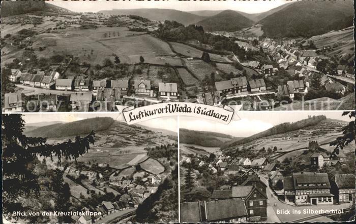 Wieda Totalansicht Kreuztalsklippe Silberbachtal