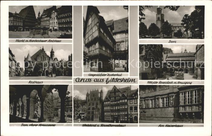 HILDESHEIM  CITY Markt Knochenhauer Amtshaus Umgestuelpter Zuckerhut Dom Rathaus