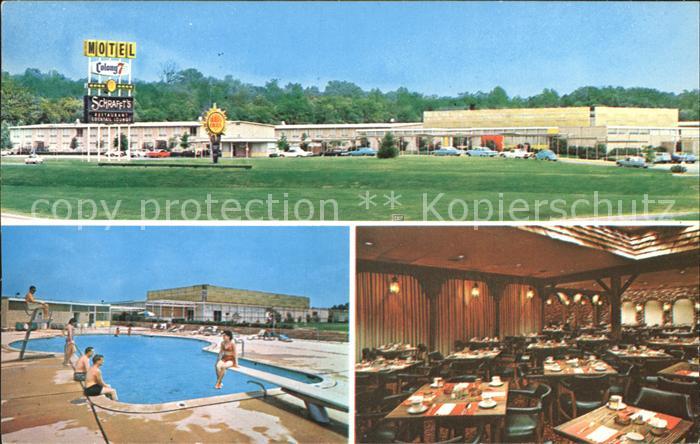 Baltimore Maryland Colony 7 Motor Inn Swimmingpool Gastraum