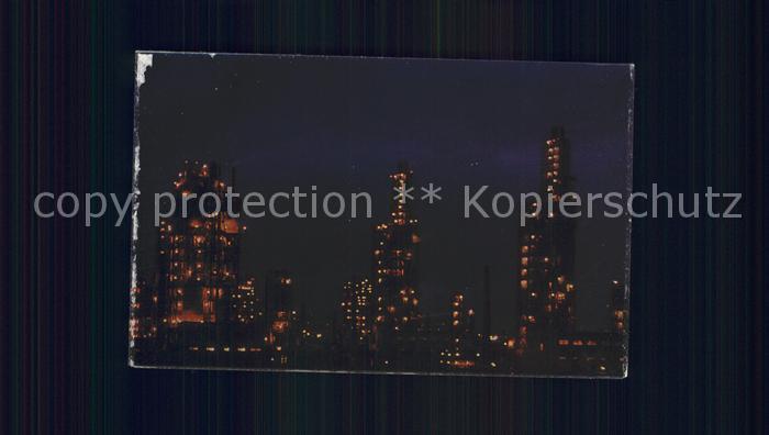 Baku Vladimir Hich Oil Refinary at night