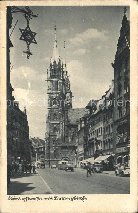NueRNBERG  CITY Koenigstrasse mit Lorenzkirche