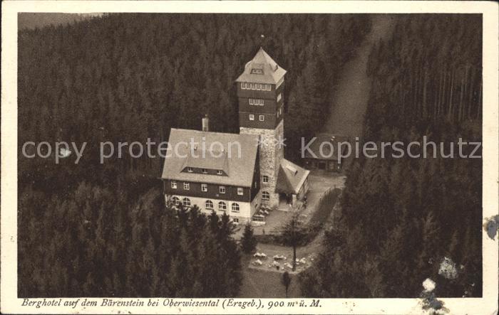 Oberwiesenthal Erzgebirge Berghotel auf dem Baerenstein Fliegeraufnahme