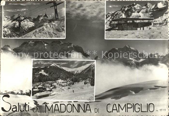 Madonna di Campiglio Bergbahn Bergrestaurant Gebirgspanorama