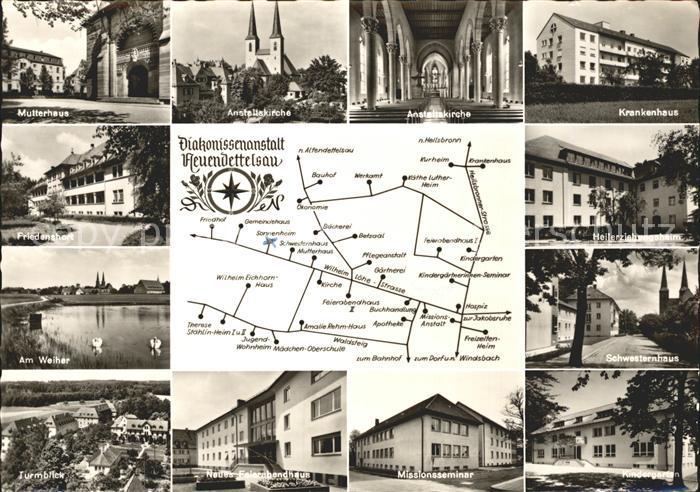 Neuendettelsau Diakonissenanstalt Krankenhaus Heim Kirche Weiher