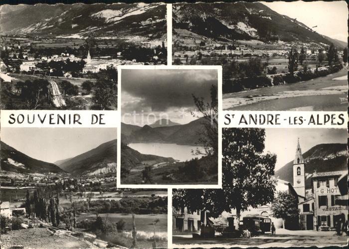 Saint-Andre-les-Alpes Vue generale Eglise Lac Montagnes