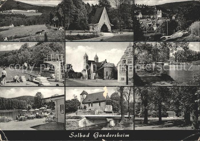 Gandersheim Bad Teilansichten Solbad Roswitha Stadt