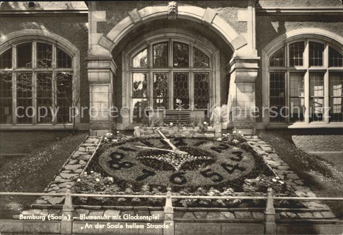 Bernburg Saale Blumenuhr mit Glockenspiel