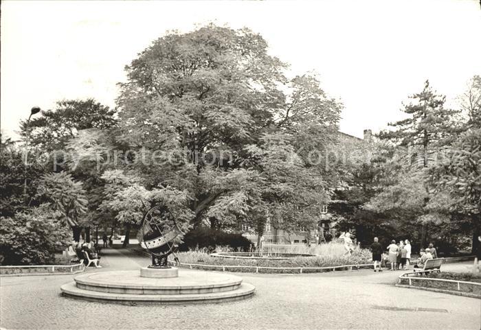 Bernburg Saale Marx Engels Platz mit Sonnenuhr