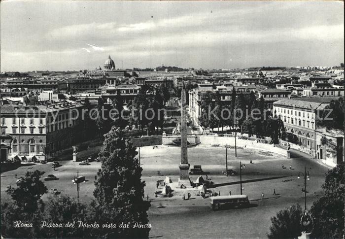 Roma Rom Piazza del Popolo vista dal Pincio Volksplatz Obelisk