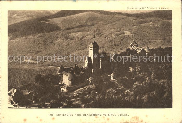 Haut-Koenigsbourg Hohkoenigsburg Chateau vu a vol d oiseau