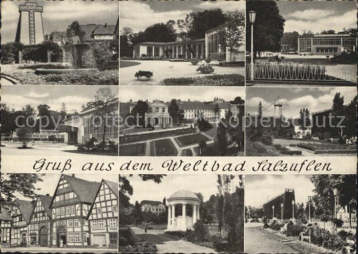 Bad Salzuflen Kuranlagen Teilansichten Pavillon Kurpark Gradierwerk