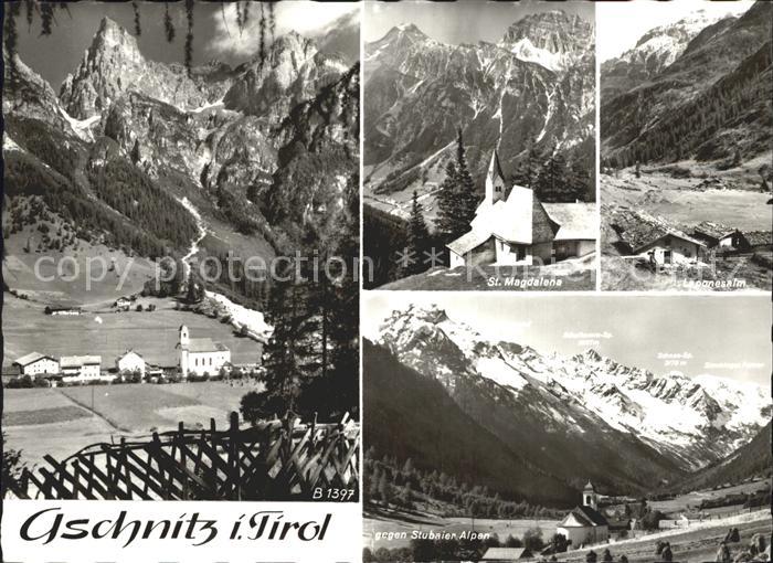 Gschnitz Tirol Teilansicht St Magdalena Laponesalm Stubaier Alpen