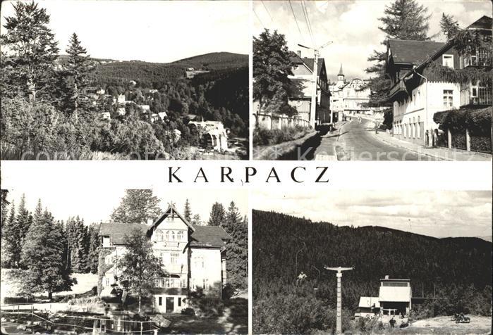 Karpacz Ulica 1 Maja Dom Wypoczyhkowy FWP Syrena Stacja wyciqgu krzeselkowego na