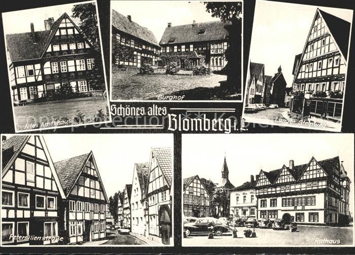 Blomberg Lippe Altes Amtshaus Burghof Langer Steinweg Petersilienstrasse Rathaus