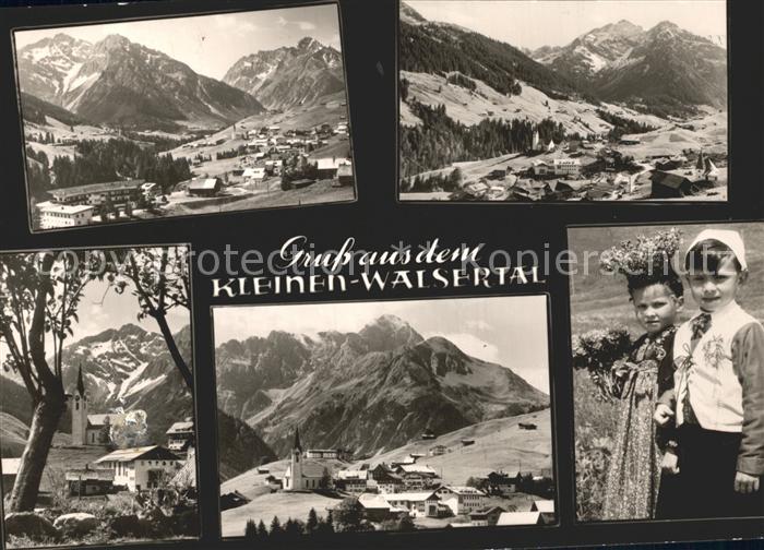 Hirschegg Kleinwalsertal Vorarlberg Panorama Teilansichten Trachtenkinder