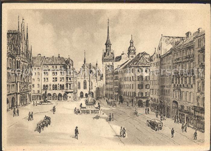 Muenchen Bayern Marienplatz