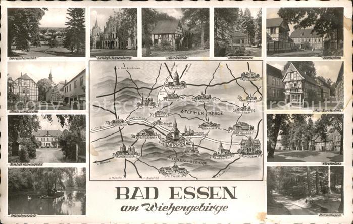Bad Essen Gesamt Schloss Ippenburg Alte Muehle TrinkbrunnenKirche Schloss Huenne