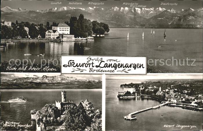 Langenargen Bodensee Alpenblick Kurhaus Schloss Montfort Fliegeraufnahme