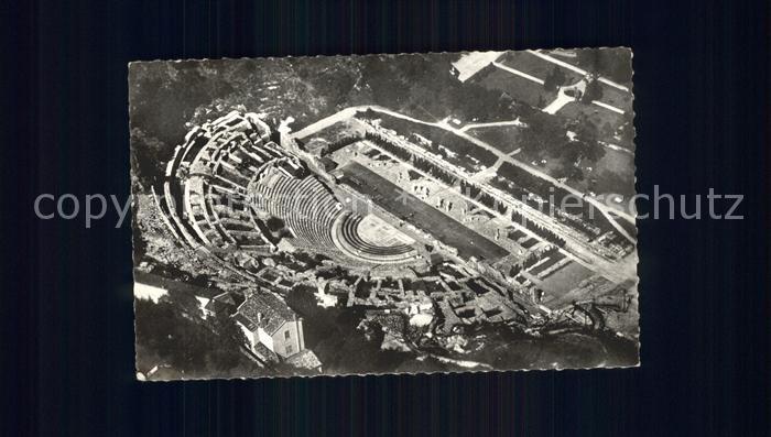 Lyon France Vue aerienne sur le Theatre Romain de F