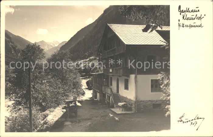 Mayrhofen Zillertal Gasthaus Klaushof Zillergrund