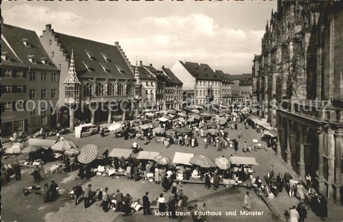 Freiburg Breisgau Marktplatz Kaufhaus Muenster