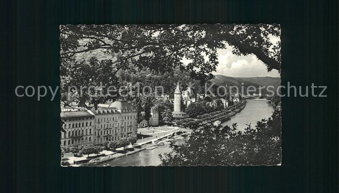 Bad Ems Lahnpartie mit Kurhaus und Quellenturm