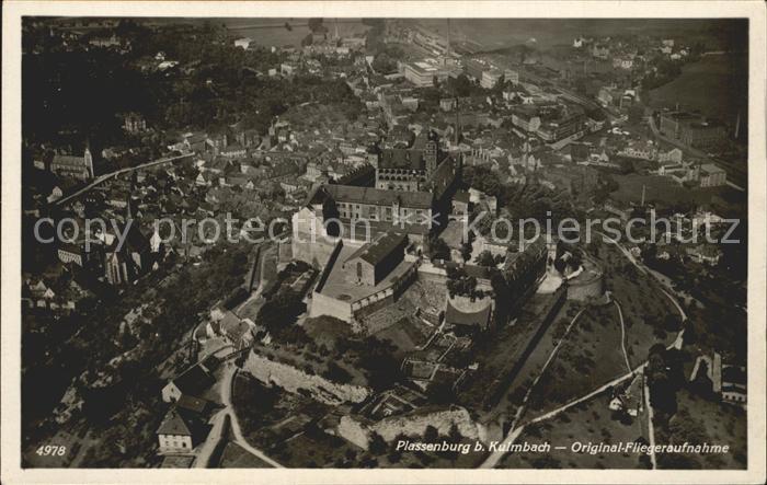 Kulmbach Bayern Plassenburg Fliegeraufnahme