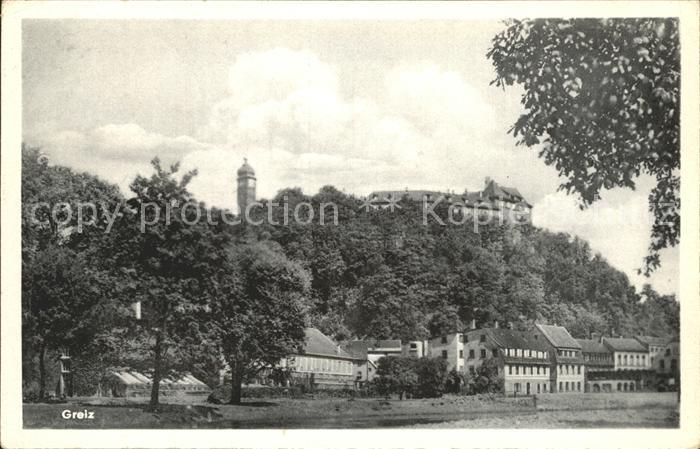 Greiz Thueringen Teilansicht Schloss