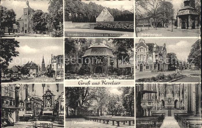 Kevelaer Rathaus Schutzmantelmadonne Marienpark Priesterhaus Hauptstr Kreuzbaum