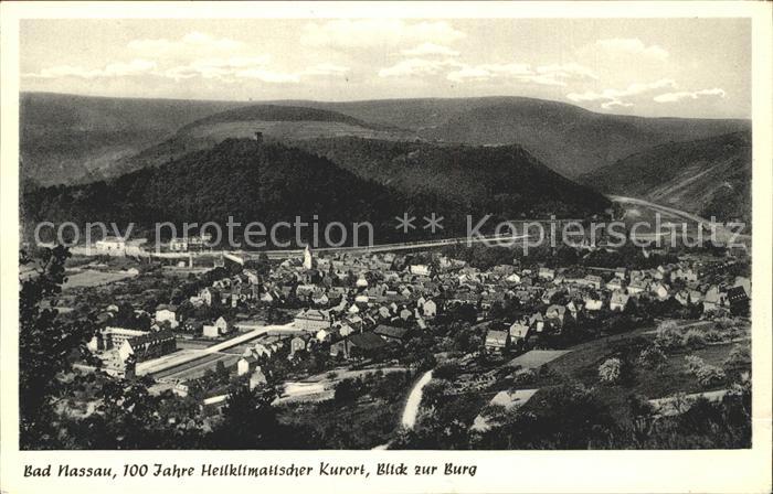 Bad Nassau Panorama mit Burgblick