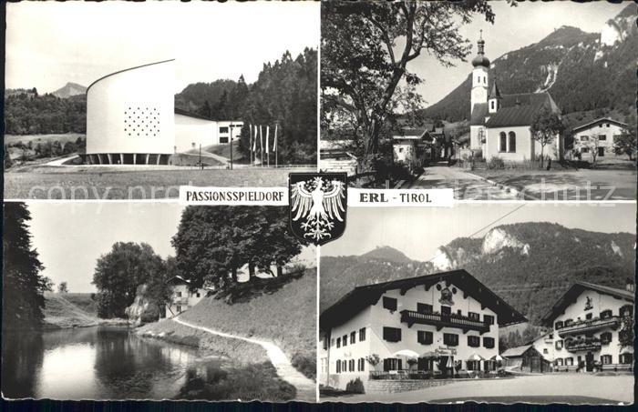 Erl Tirol Passionsspieldorf Kirche Fluss Gasthof