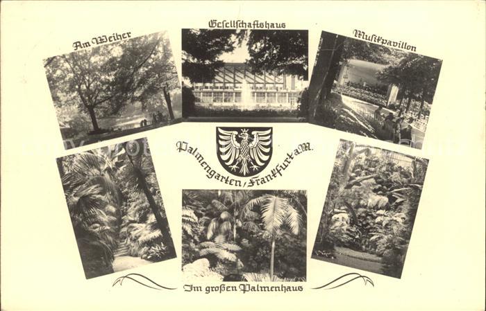Frankfurt Main Palmengarten Am Weiher Gesellschaftshaus Musikpavillon Im grossen