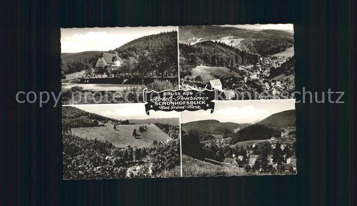 Bad Grund Hotel Pension Schoenhofsblick Ortsansicht Panorama