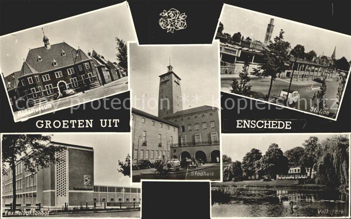 Enschede Rijksmuseum Station Stadthuis Textielvakschool Volkspark