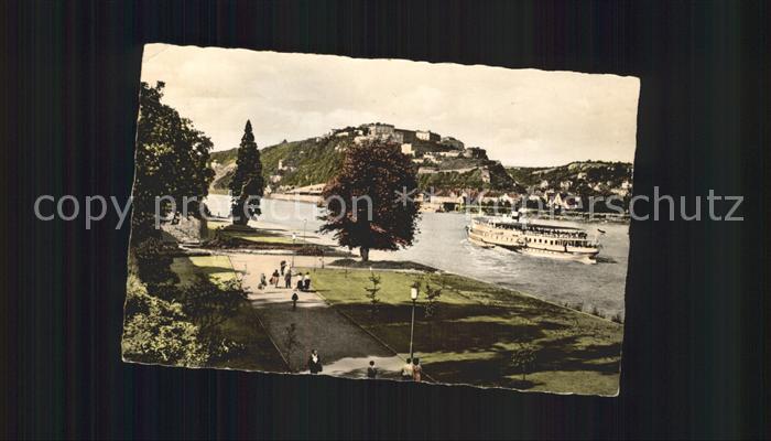 Koblenz Rhein Panorama Ausflugsschiff