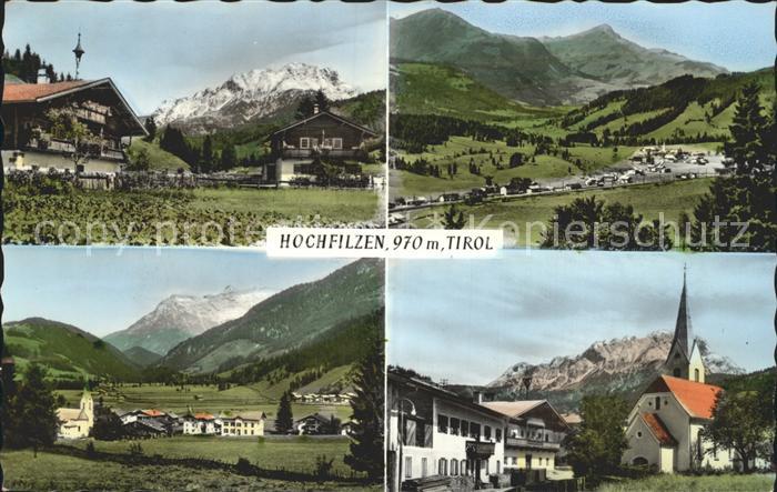 Hochfilzen Teilansichten Panorama Kirche
