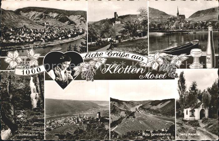Klotten Panorama Moselpartie Dorfebachtal Burg Coreidelstein Seitz Kapelle