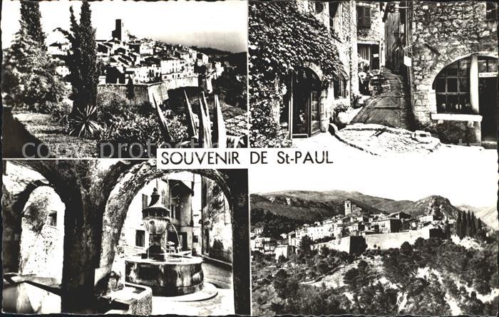 Saint-Paul Alpes-Maritimes Orts und Teilansichten Brunnen