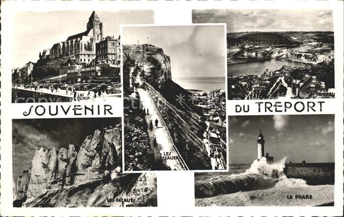 Le Treport Les Quais Les Falaises Les Escaliers Le Phare