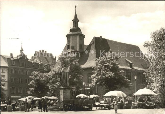 Jena Markt mit Rathaus und Hanfried