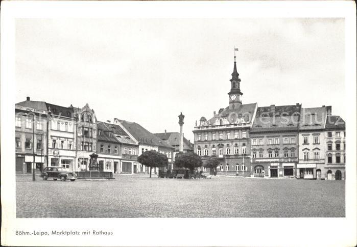Leipa Boehmen Ceska Lipa Marktplatz mit Rathaus