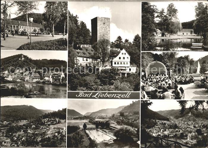 Bad Liebenzell Panorama Kuranlagen Konzertpavillon Schwimmbad