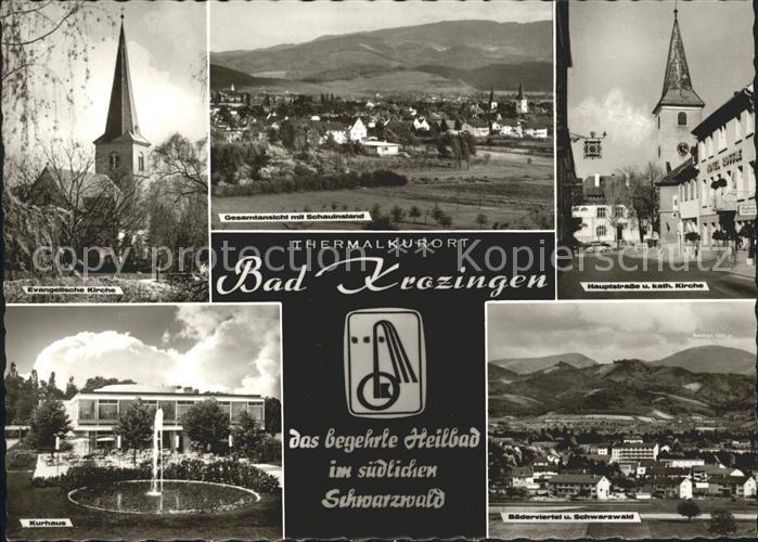 Bad Krozingen Ev Kirche Totalansicht Hauptstr Kath Kirche Kurhaus Baederviertel