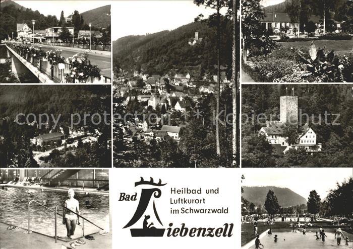 Bad Liebenzell Orts und Teilansichten Burg Schwimmbad
